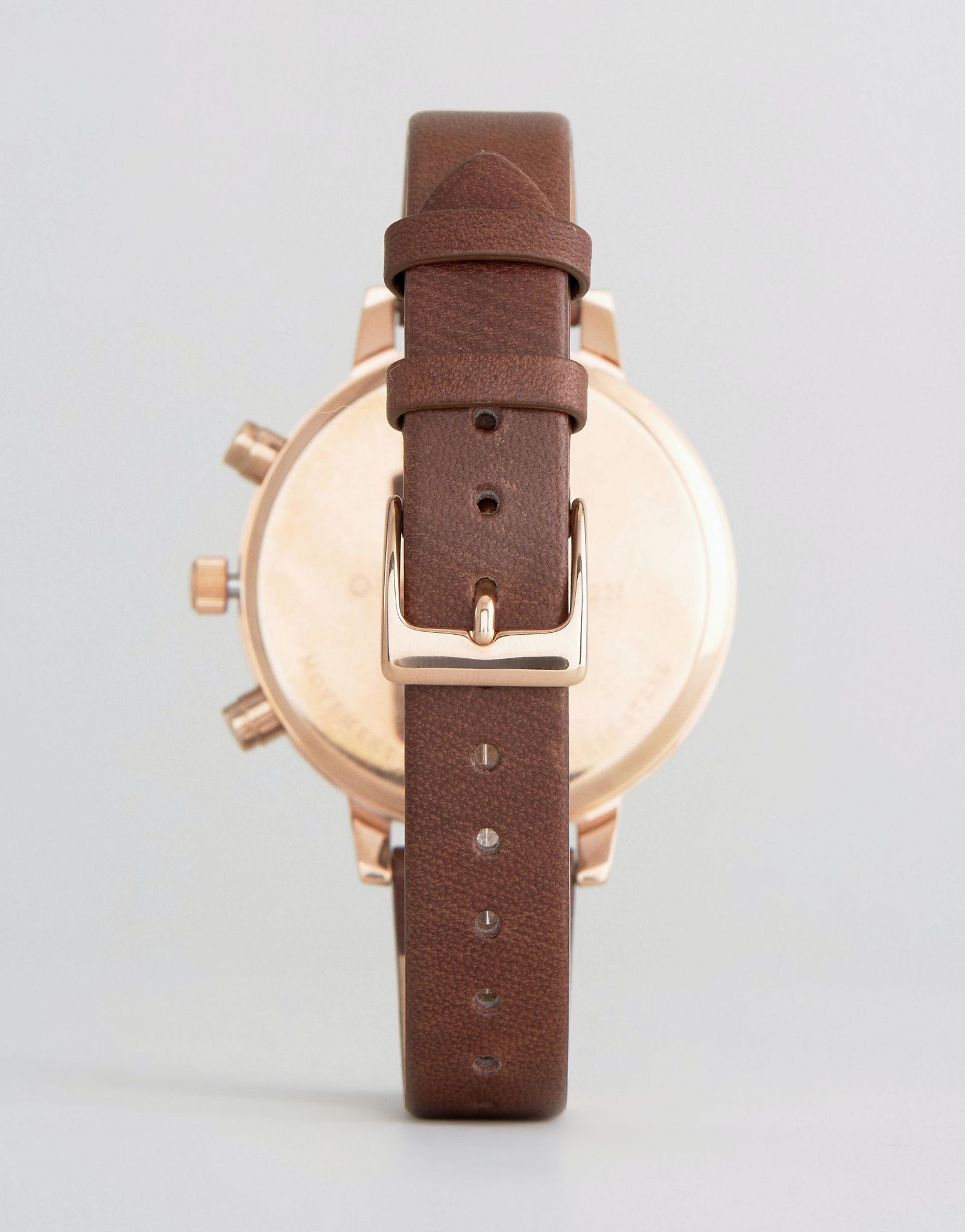 Olivia Burton Chrono Brown Leather Watch