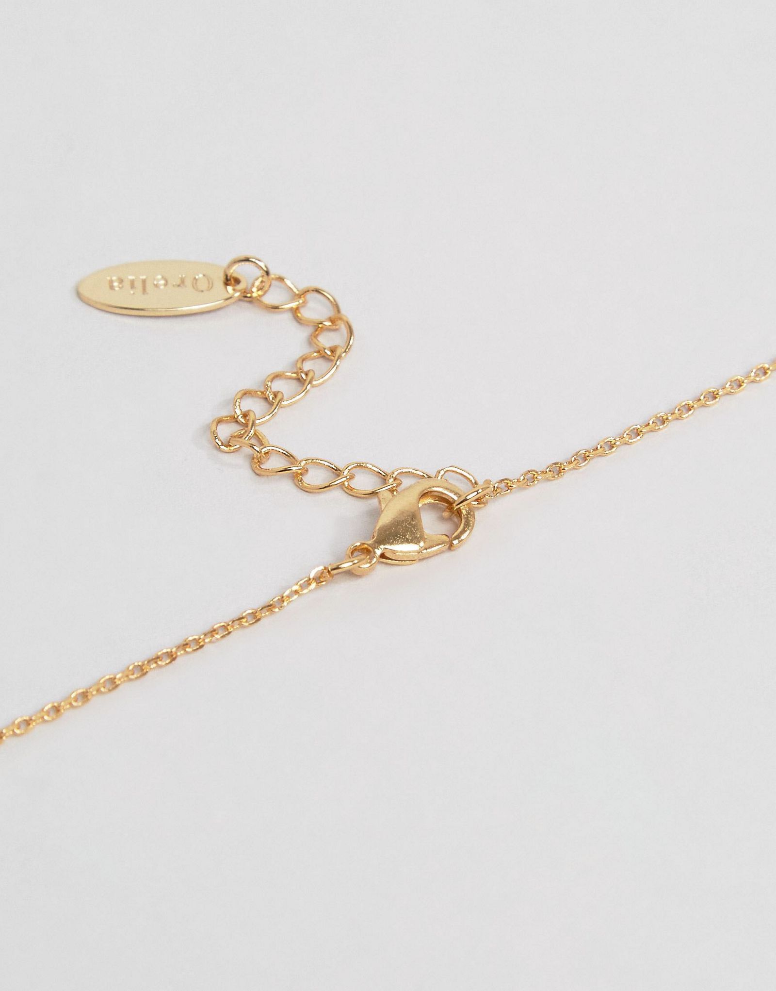 Orelia Gold Plated Necklace with Initial A