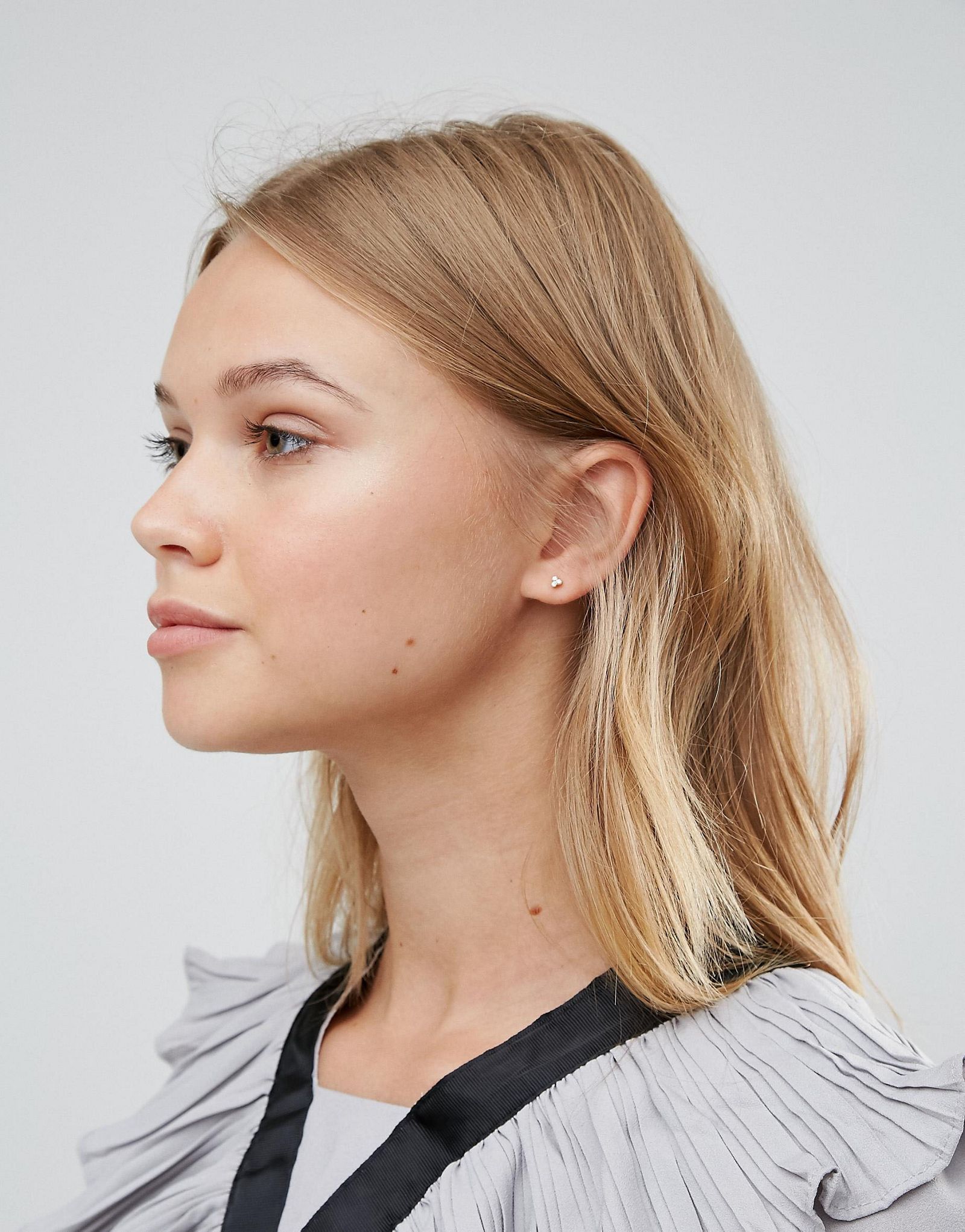 Orelia Stud Earrings with Initial A