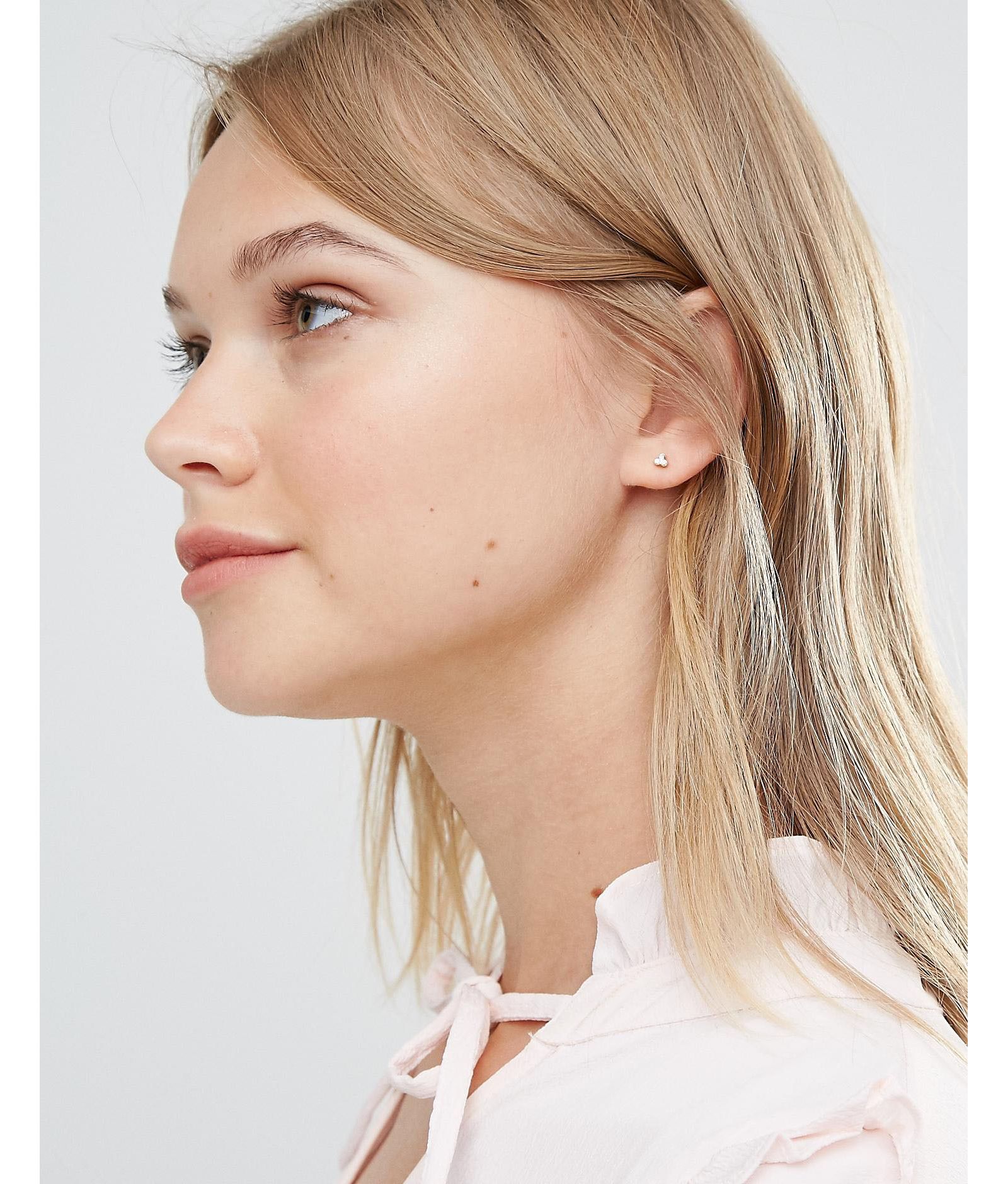 Orelia Stud Earrings with Initial S