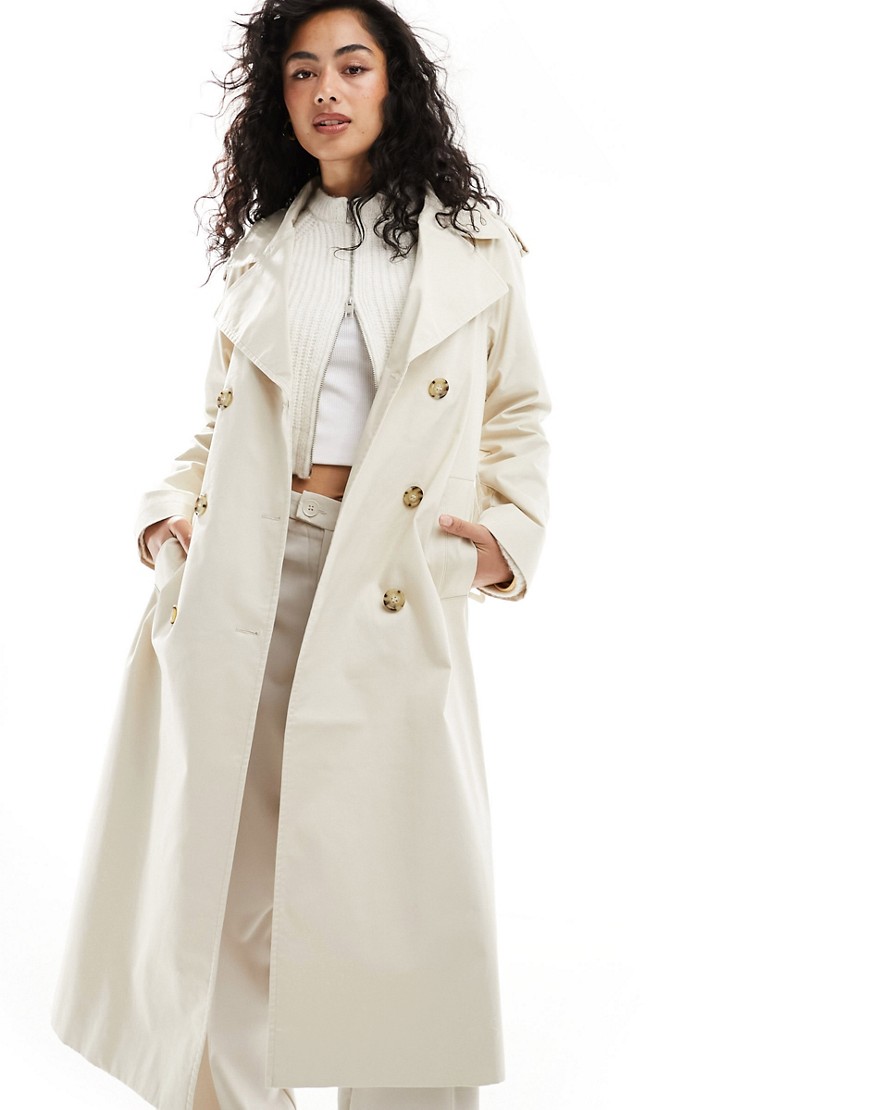 & Other Stories relaxed belted trench coat in beige-Neutral