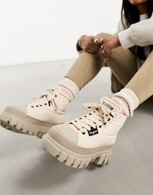 Revolt boot overcush mid ankle boots in white