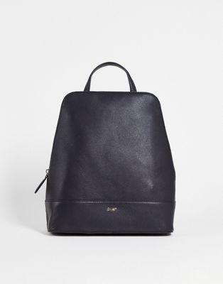 Paul Costelloe leather top handle backpack in black
