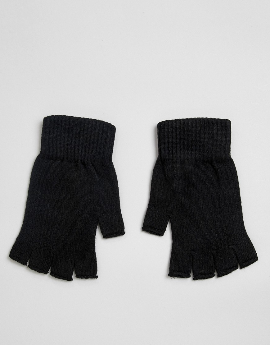 фото Перчатки без пальцев asos design-черный