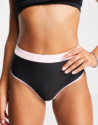 Pink Soda Cabo Slip Bikini Neri Color Block ASOS