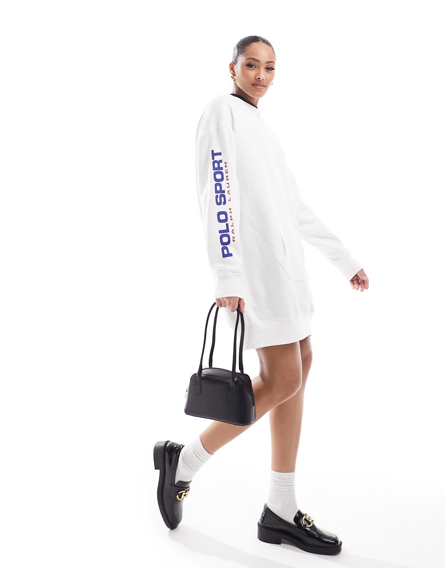 Polo Ralph Lauren Sport Capsule jumper dress with logo in white