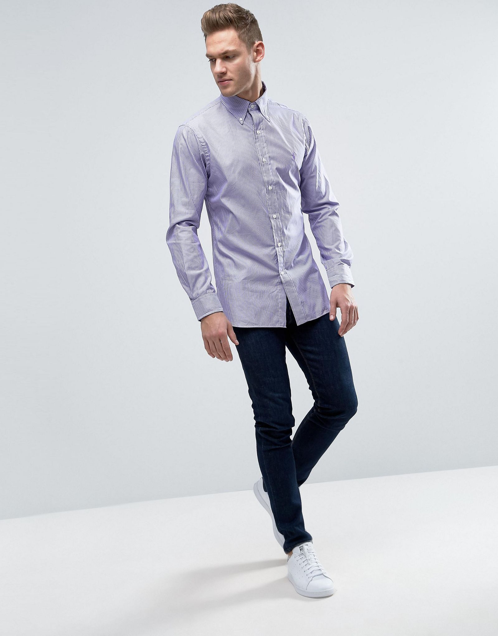 Polo Ralph Lauren Stripe Shirt Slim Fit Buttondown Woven