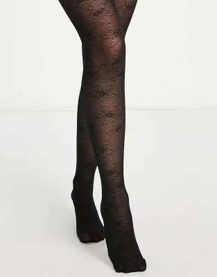 Pretty Polly Collants En R Sille Motif Fleuri Noir Asos