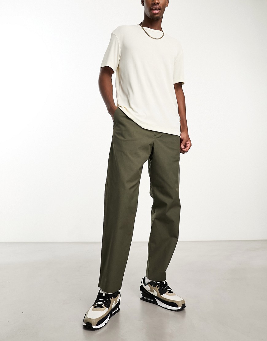 PS Paul Smith tapered fit casual trousers in khaki-Green