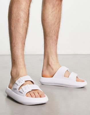 Man Koda double strap sandals in white