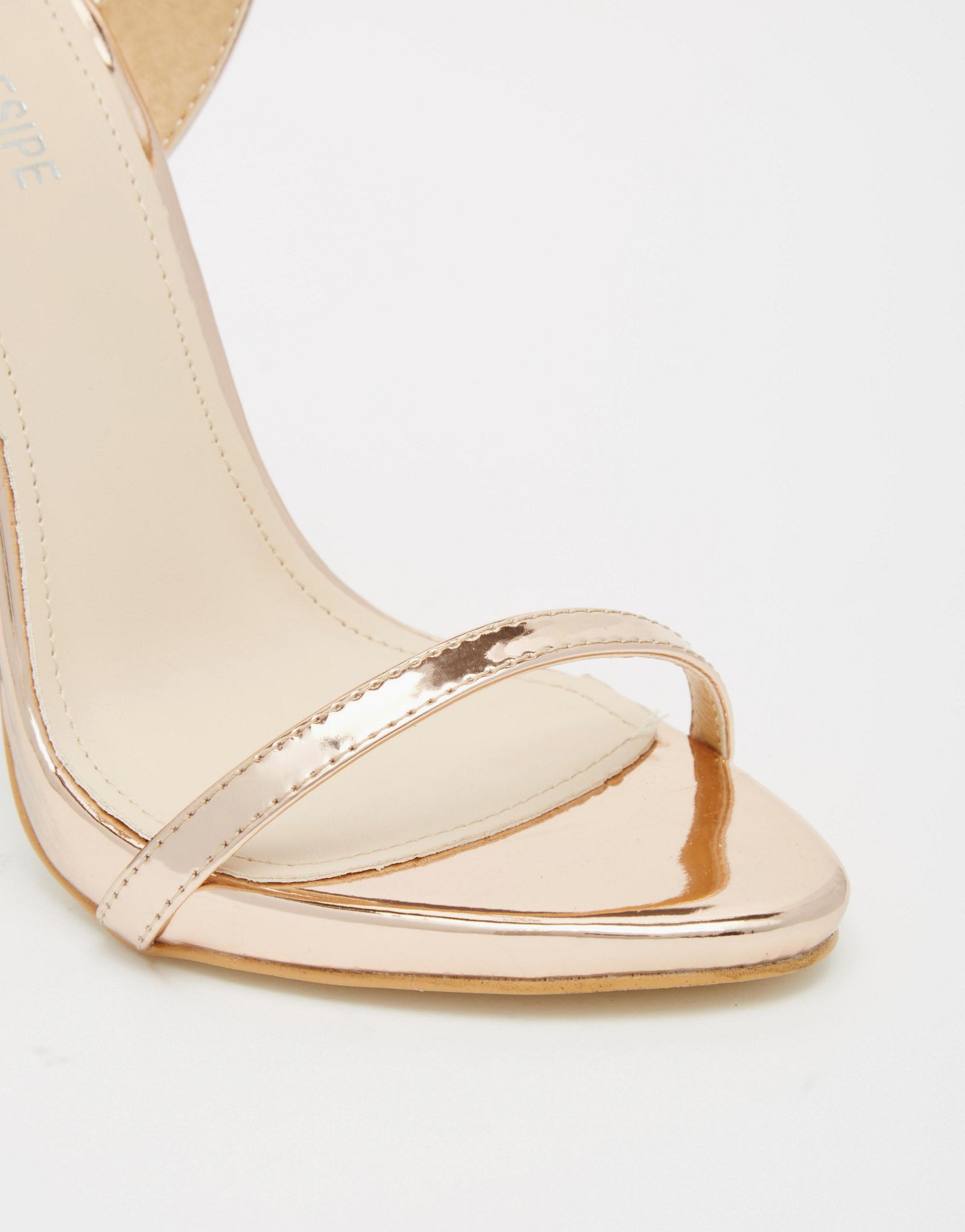 Public Desire Sparra Gold Barely There Heeled Sandals