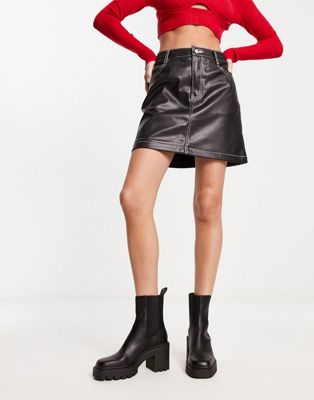 Pull&Bear heeled boot in black