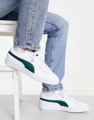 Basket Classic XXI trainers in white and varsity green