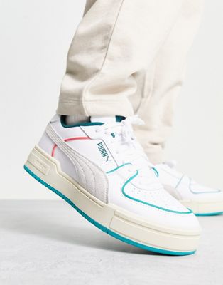 CA Pro retro trainers in off white with colour detail