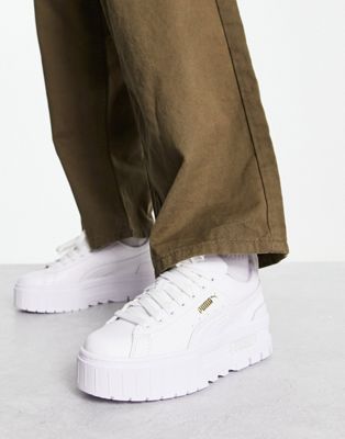 Mayze chunky trainers in triple white