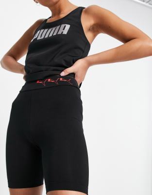 Puma repeat cat logo legging shorts in black - exclusive to ASOS - Click1Get2 Offers