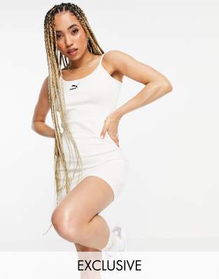 Puma ribbed cami dress in white - exclusive to ASOS - Click1Get2 Promotions