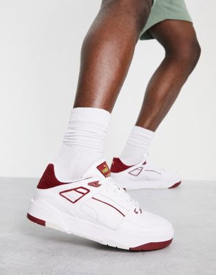 slipstream trainers in white and red
