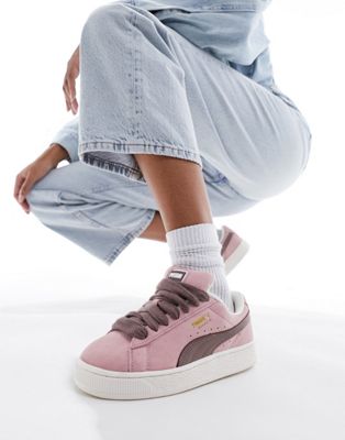 Suede XL trainers in pink