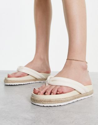 Calvine espadrille toe post sandals in cream