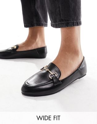 Amiela horsebit loafers in black