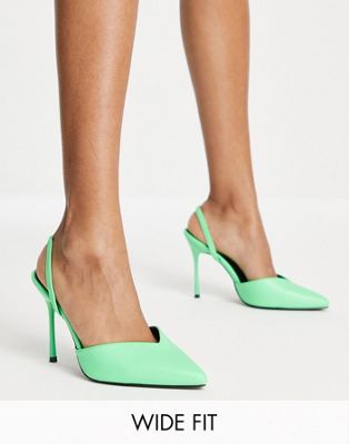 Rexel 2part heeled shoes in green
