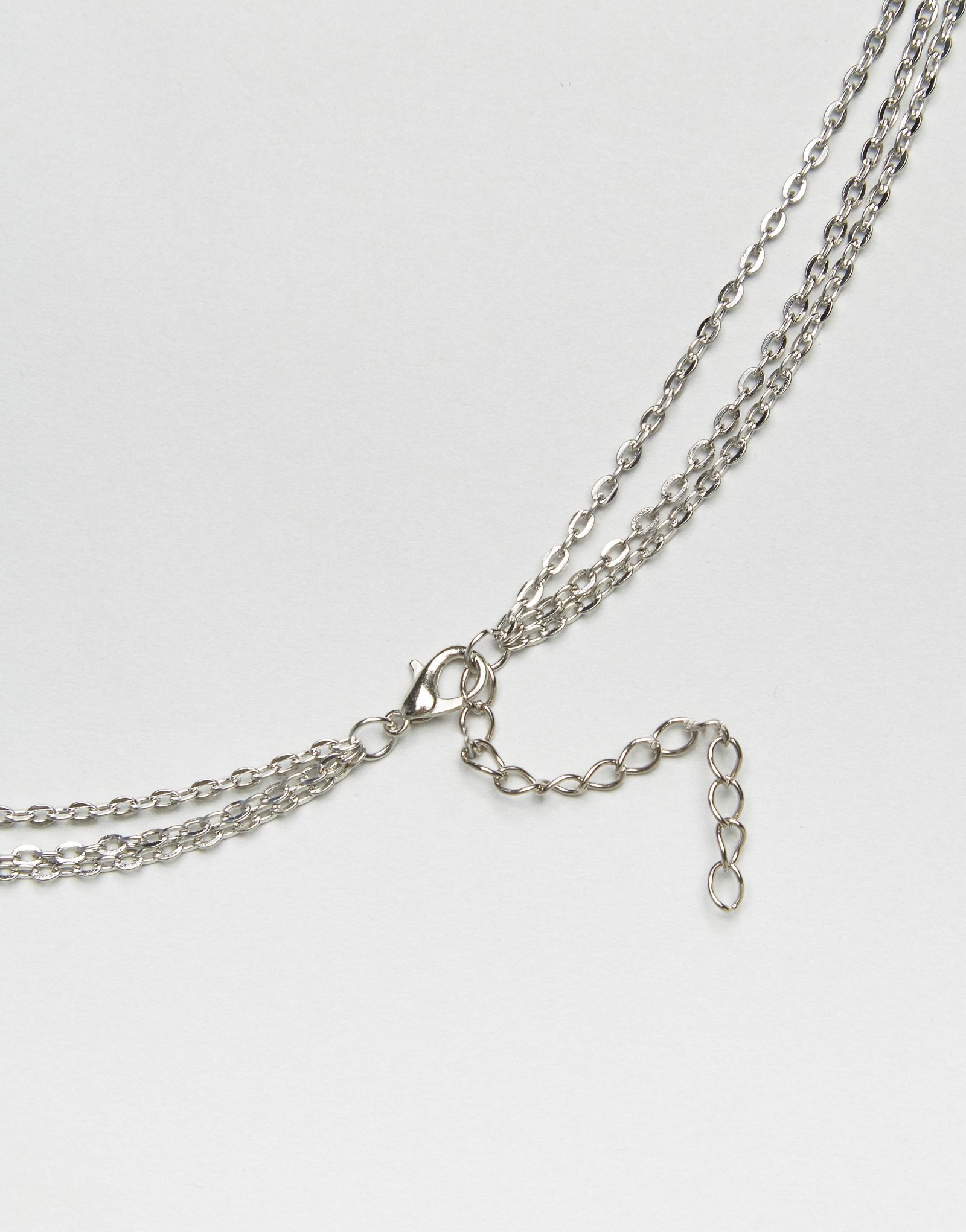Reclaimed Vintage Multirow Chain Necklace