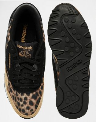 reebok leopard femme