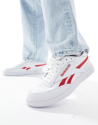 Club C Revenge trainers in white and red