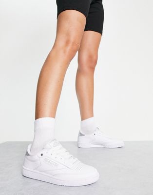 club C trainers in white and silver