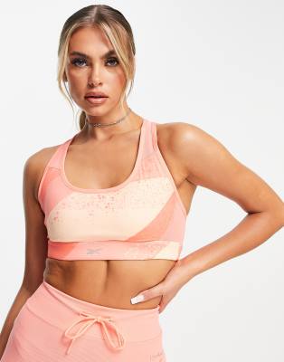 Reebok run essentials lux padded racer bra in twisted coral - Click1Get2 Deals