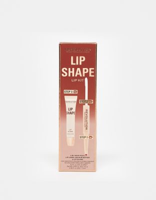 Revolution Lip Shape Kit Set Met Lippenverzorging In Bruin Nude Asos