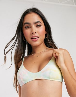 Rip Curl ribbed cropped bikini top in tie dye - Click1Get2 Black Friday