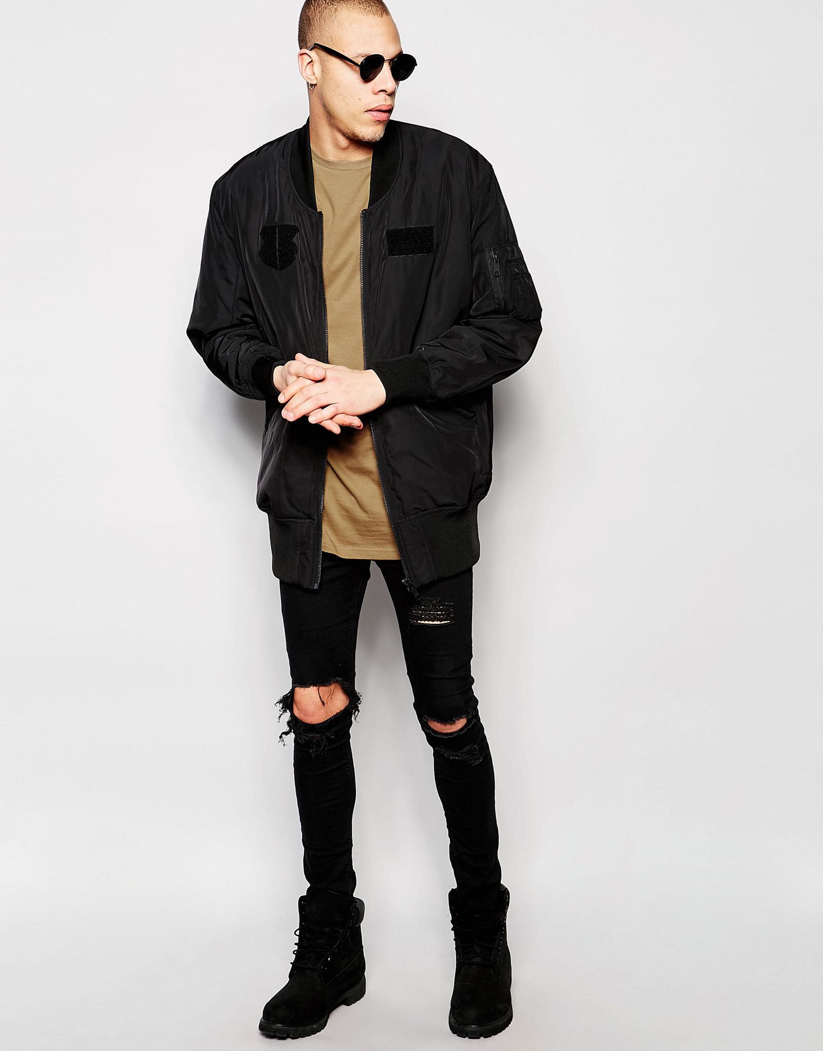 River Island Longline T-Shirt With Dropped Hem In Camel