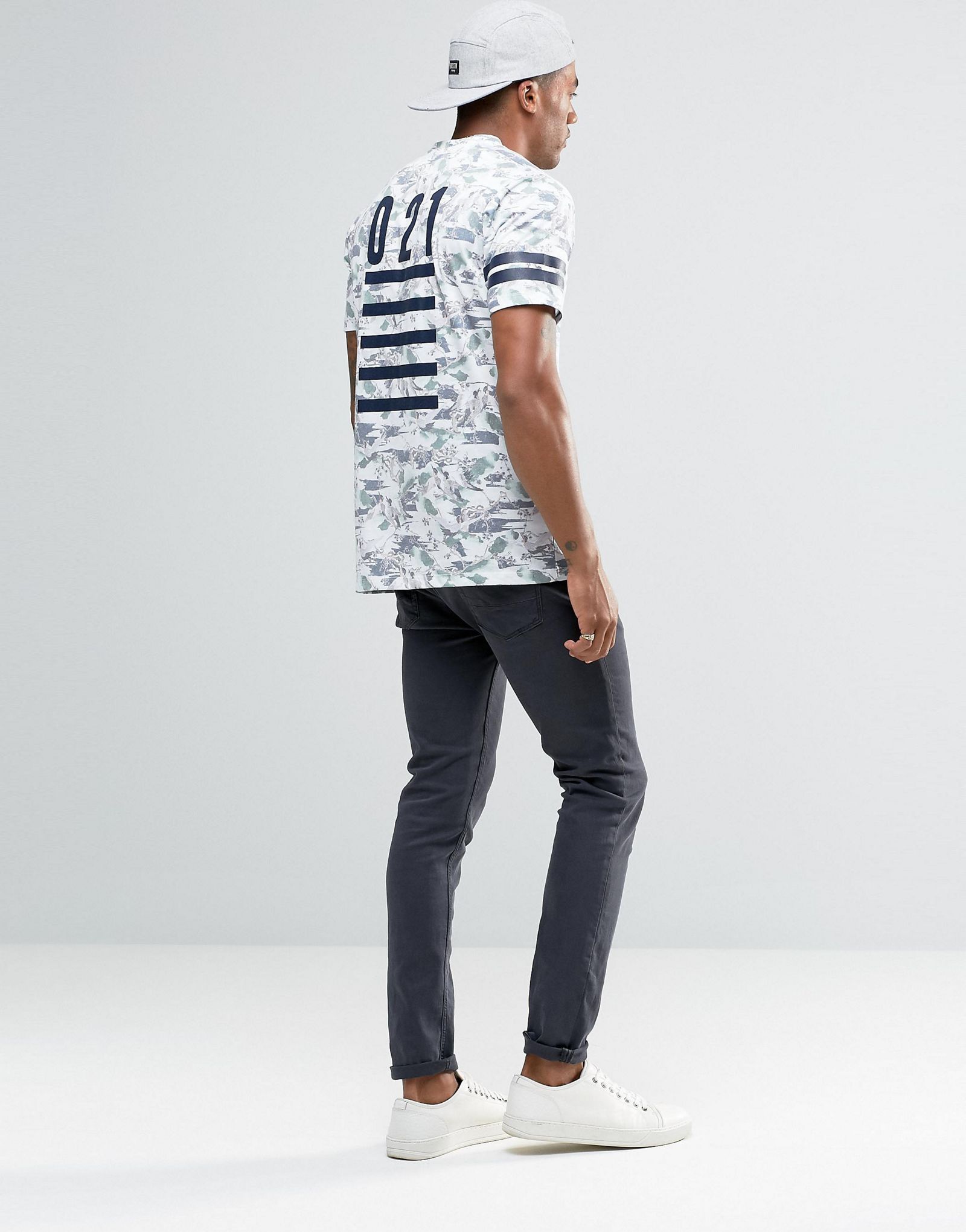 River Island T-Shirt In White With Bird Print