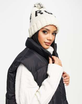 Roxy Tonic beanie in cream - Click1Get2 Cyber Monday