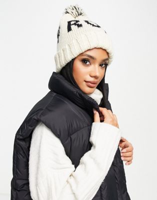 Roxy Tonic beanie in cream - Click1Get2 Offers