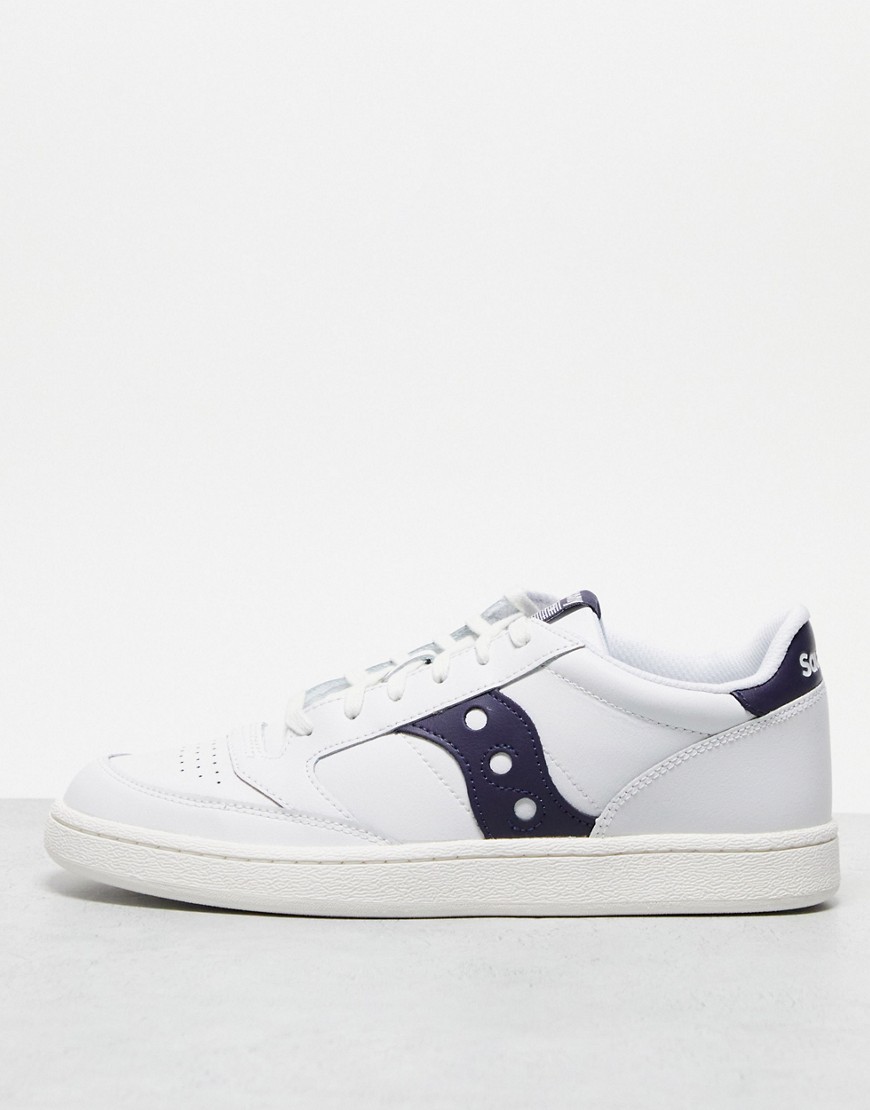 Saucony Jazz Court trainers in white and navy