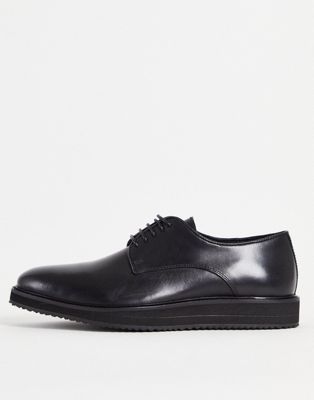 reuben lace up shoes in black leather