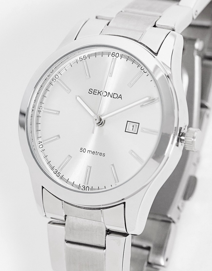 Sekonda womens bracelet watch with silver dial in silver
