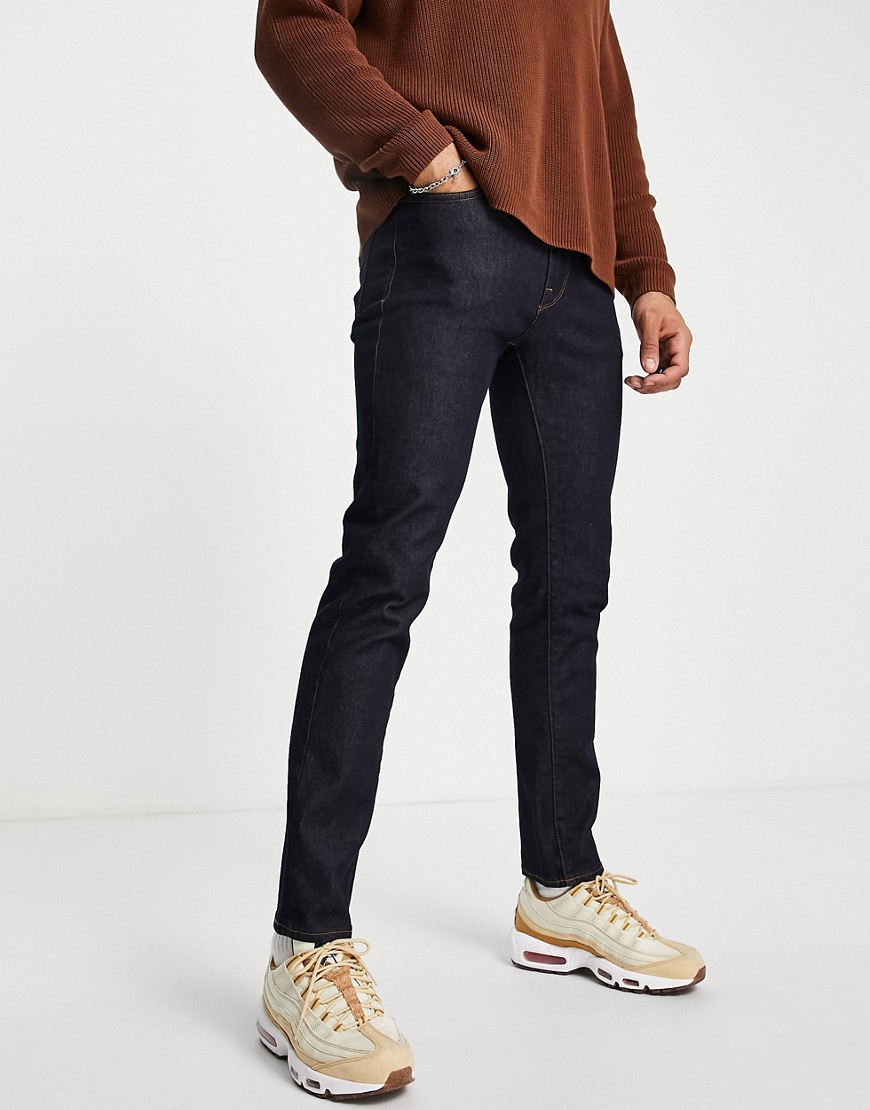 Selected Homme cotton slim rinse Leon jeans in dark blue - MBLUE