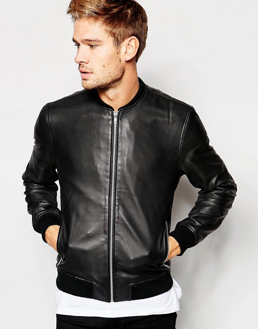 Selected Homme | Selected Homme Leather Bomber Jacket
