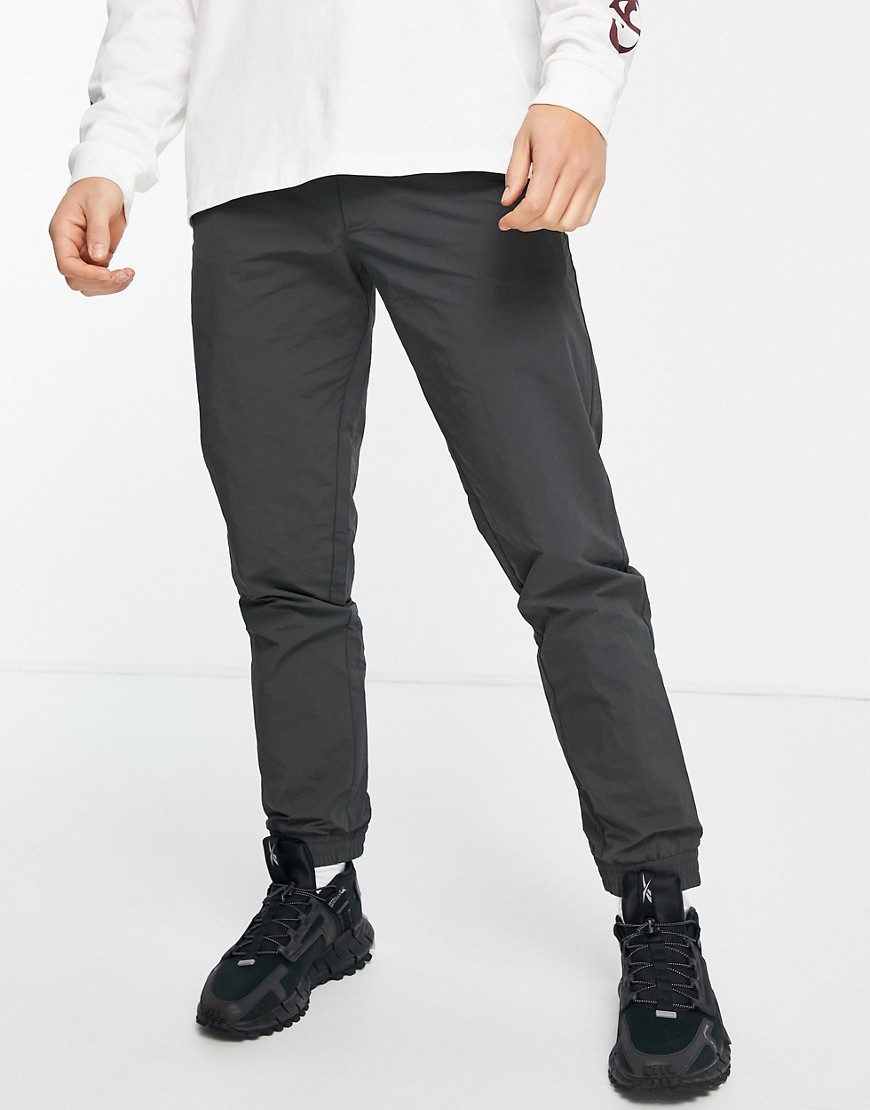 Selected Homme nylon suit trousers with cuff in grey