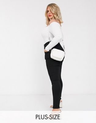 Simply Be shape & sculpt extra high waist skinny jeans in black - Click1Get2 Black Friday