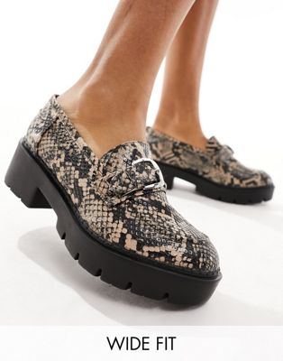 chunky loafer in animal print