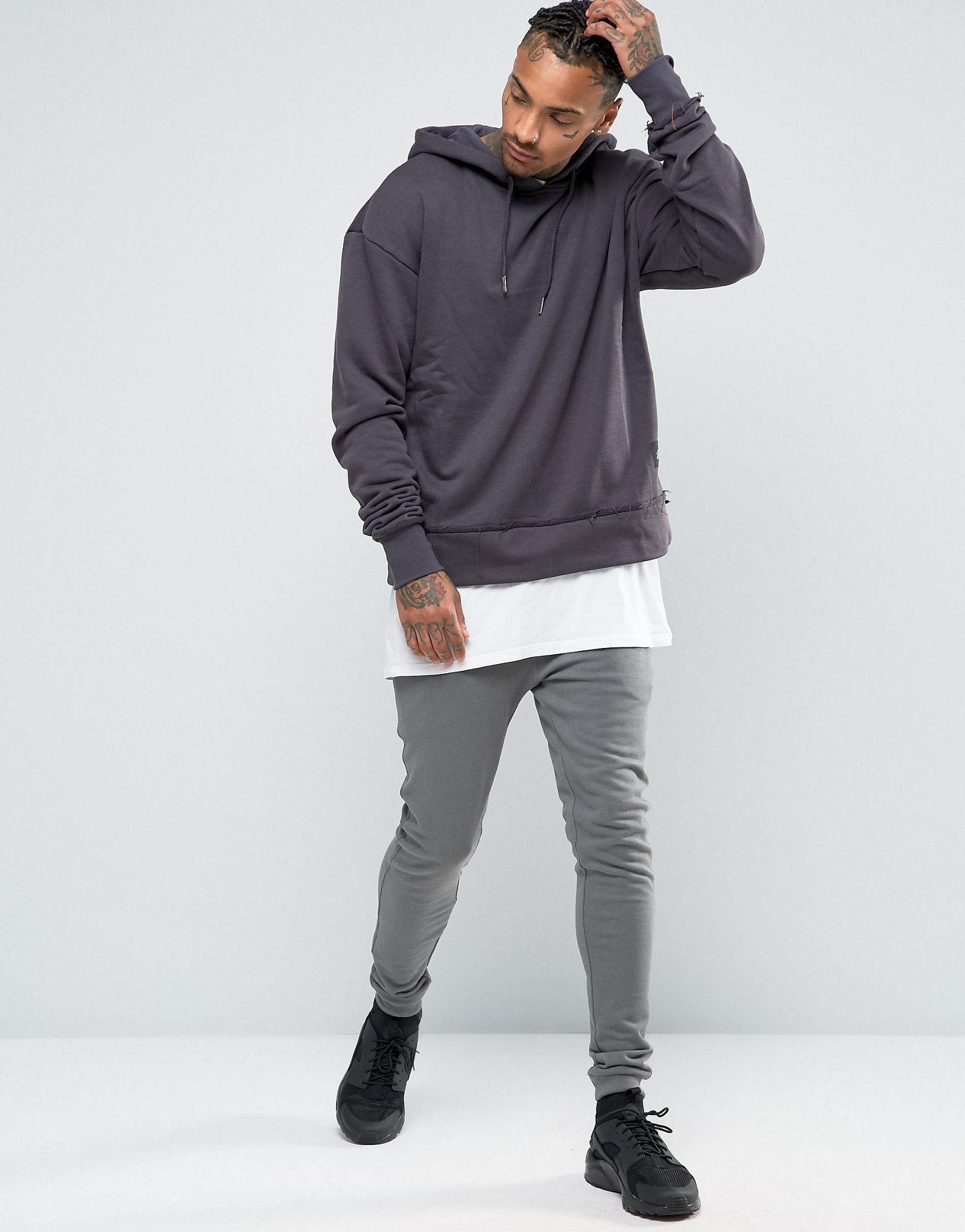 Sixth June Oversized Hoodie With Dropped Shoulder