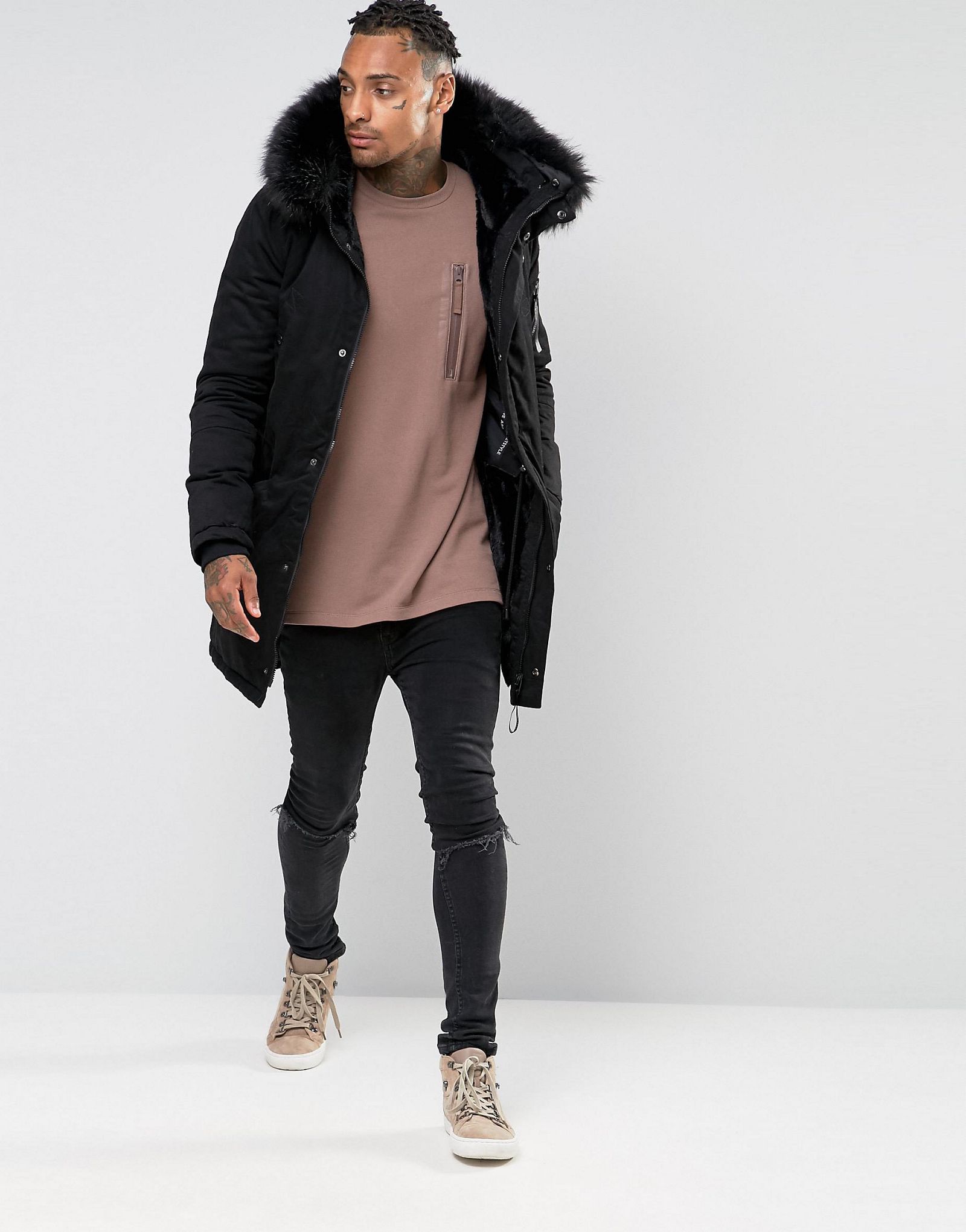 Sixth June Parka With Faux Fur Hood