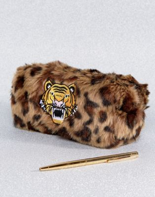 Skinnydip Fluffy Tiger Pencil Case