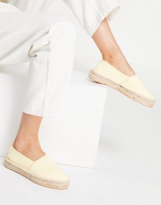 towelling espadrilles in yellow