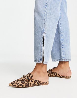 slip on loafer in leopard